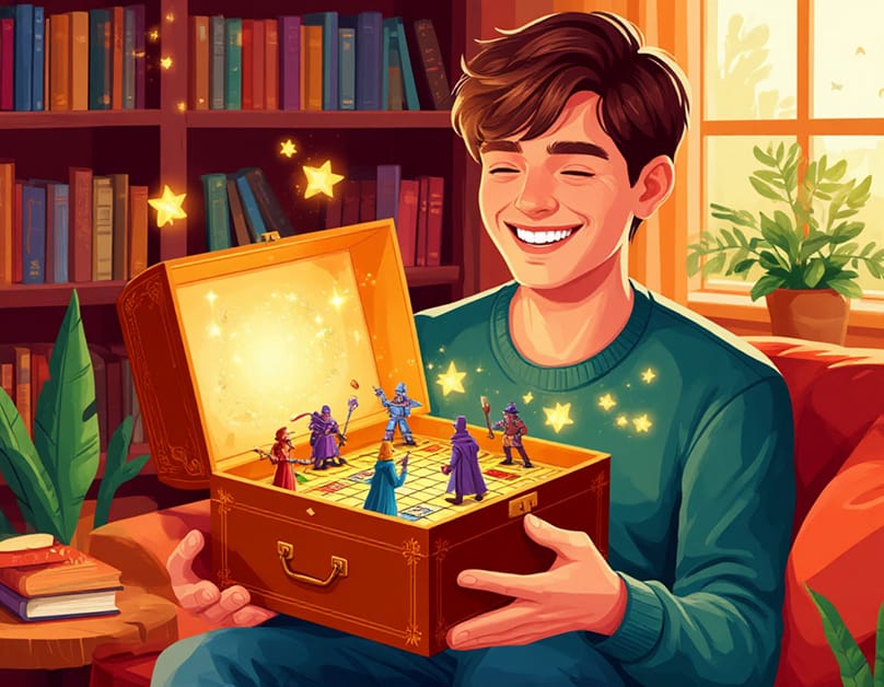 Happy customer of a board game